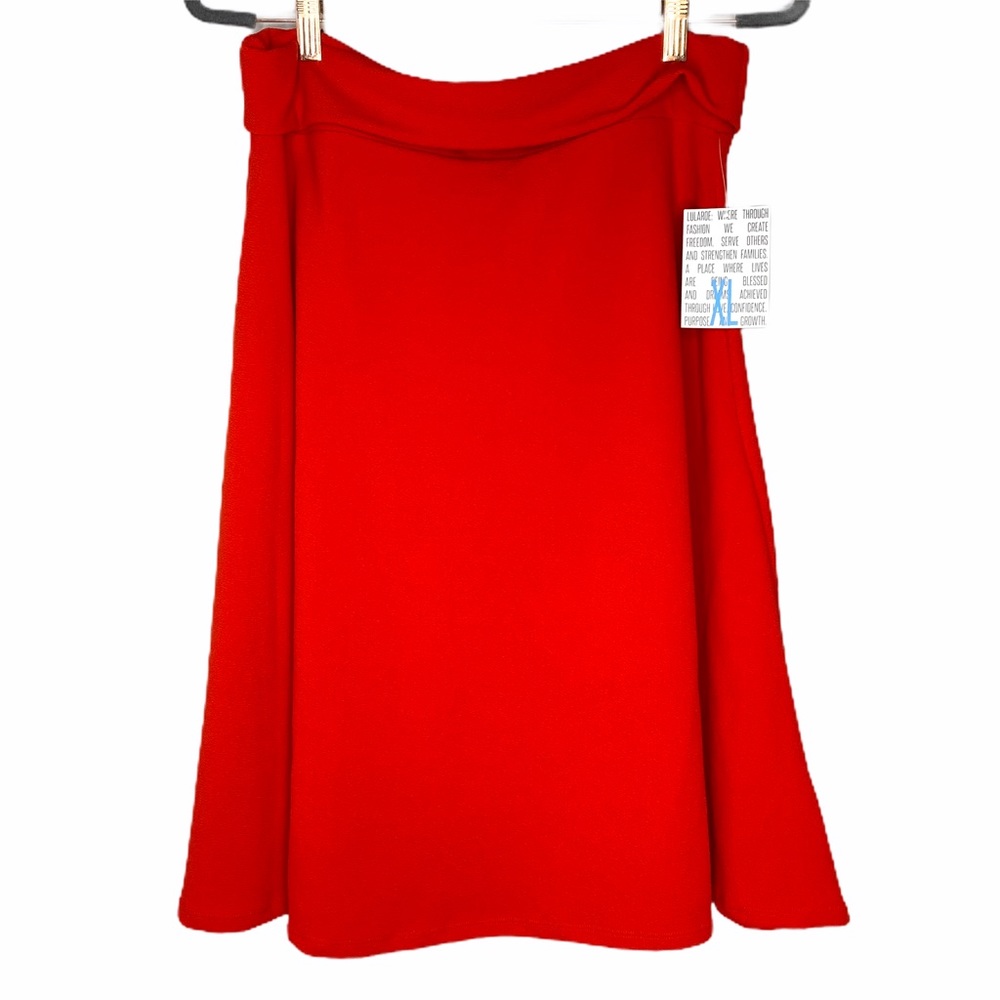 NWT LuLaRoe Azure Red Skirt size XL